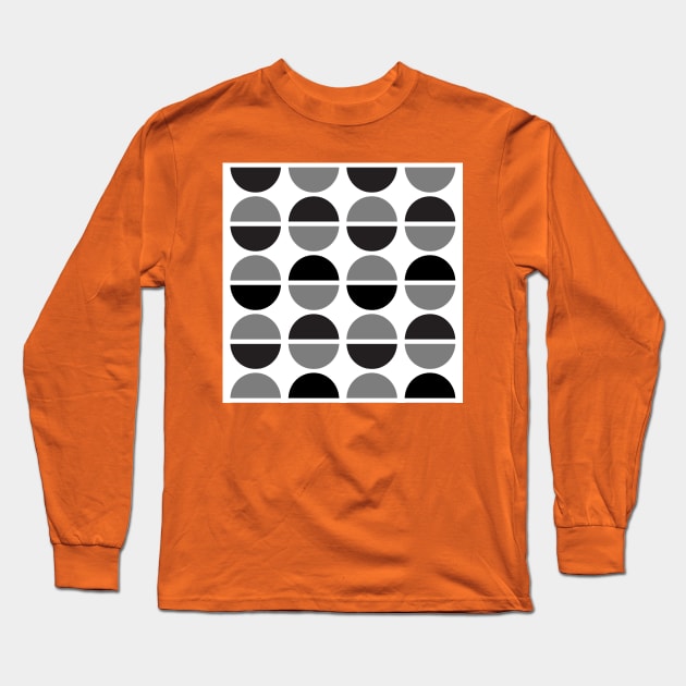 Retro Circles Polka Dots Long Sleeve T-Shirt by BIBLIOTEECA